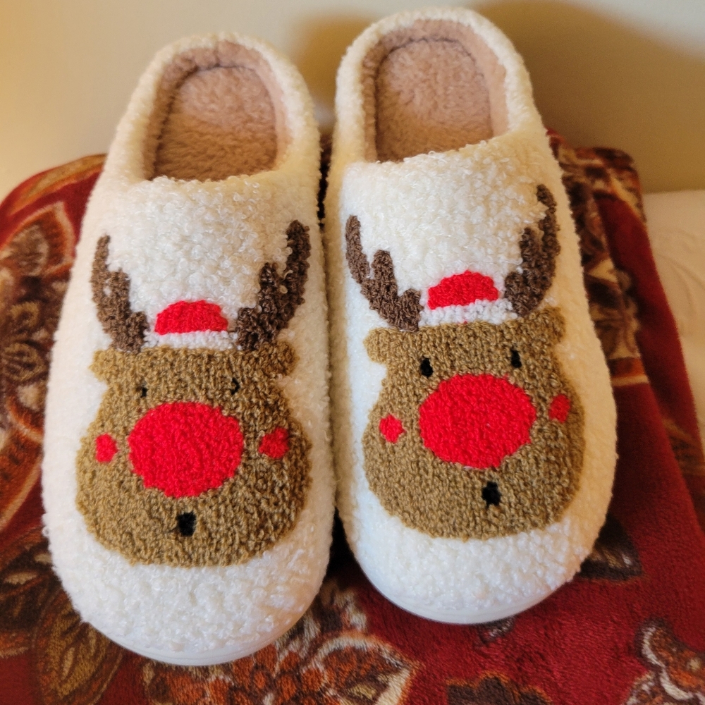 Cozy Reindeer Slippers - Picture 1 of 2